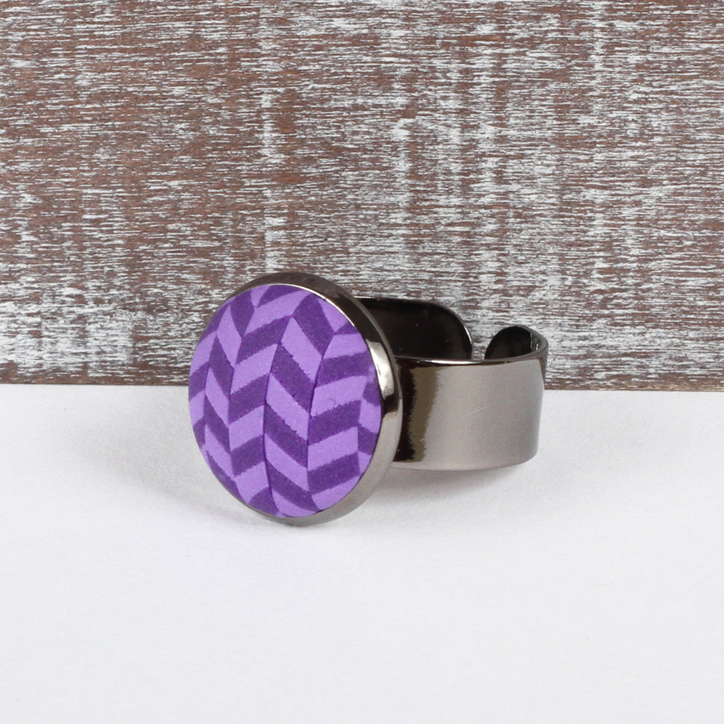 Purple Tweed clay ring