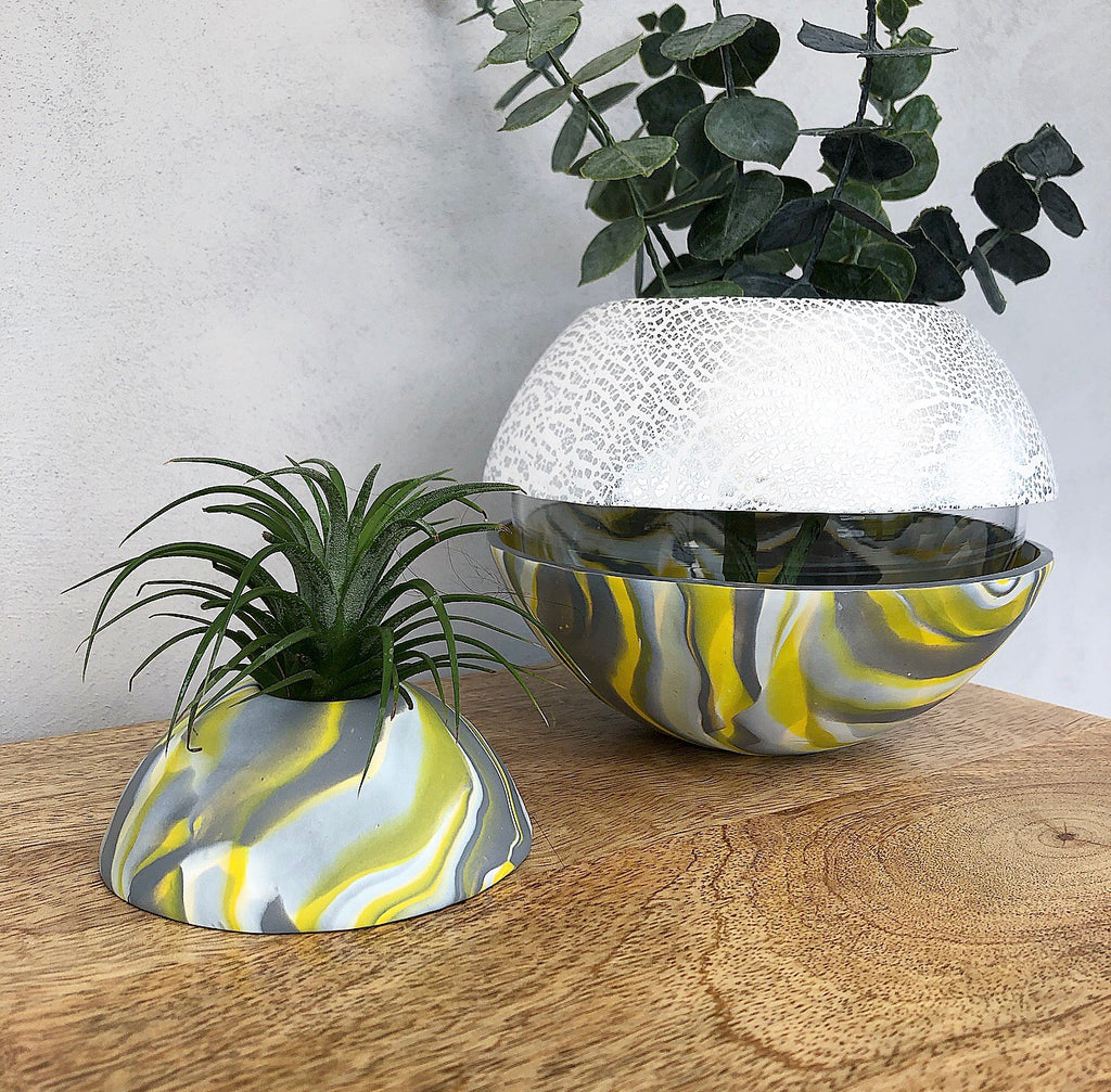 Custom colour clay marble Ball Vase